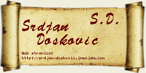 Srđan Dosković vizit kartica